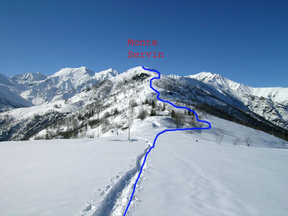 Itinerario Monte Servin, dal colle della Vaccera