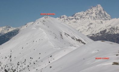 dal Monte Cornet verso il Monte Birrone (...e Monviso...)