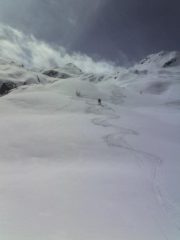 discesa lungo il Pioder