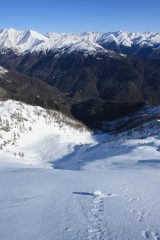 il vallone percorso visto dalla cima