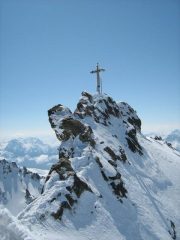 la croce di vetta del Dreilanderspitz