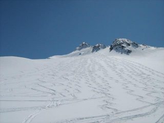 il pendio della Dreilander con le nostre firme