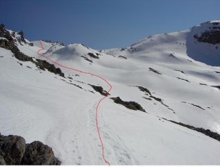 Itinerario di salita da quota 2550mt.