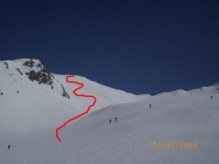 parte alta dell'itinerario