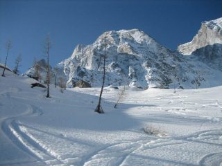 Il Cengalo ancora con il vestito invernale