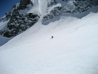 Discesa sul ghiacciaio