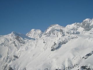 Croce Rossa e Punta d'Arnas dalla cima
