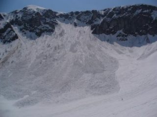 valanghe nel canalone