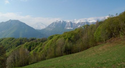 panorama verso le montagne della Valle Gesso