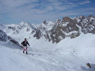 Salita in vetta con i ramponi