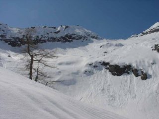 Il traverso sopra il Lago Afframont