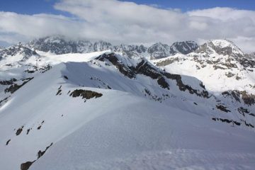 vista verso il monviso, in primo piano la cresta verso la Piatta Stana