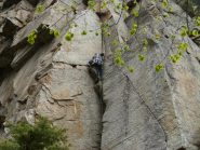 Paolo sul tiro di 6b+...quello che chiamava un quinto + sostenuto