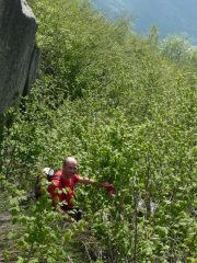 corrado oltre perebella sul sentiero GTA