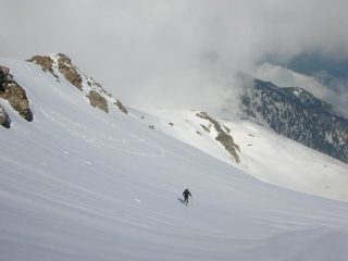 Raggingendo la cresta a 2700 m ca.