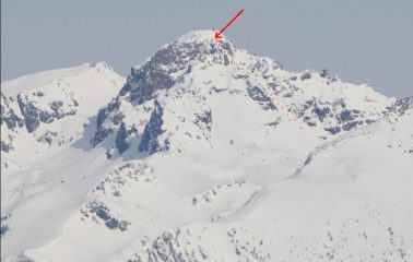 itinerario: la freccia indica il punto di raccordo fra torrione e fog free