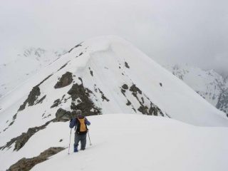 In salita sulla cresta finale