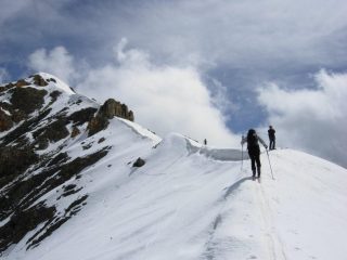 Cresta con parte finale vetta