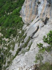 la via vista dall'alto