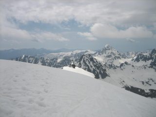 Mt. Chaminèyes e Mt. Bego dal Clapier.