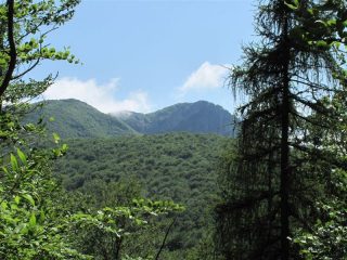 La Rocca Barbena appare in lontananza