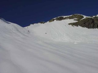 Pendii a sx della barra rocciosa