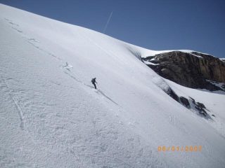 Max rompe la crosticina sulla via del Seracco