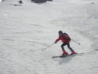 inizio della discesa primo pendio sotto il lac Clair