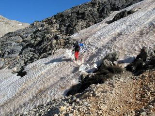 Nevaio nei pressi del colle di Rousies