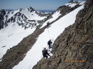 la spalla nevosa che collega i due canali