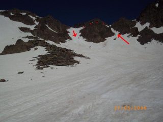 i due canali e la spalla nevosa invisibile