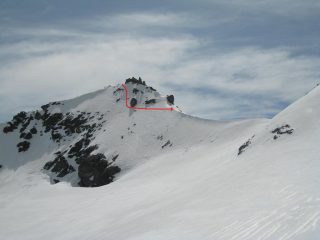 Discesa per la traversata verso il signal du lamet