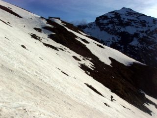 Il pendio che porta alla Cima delle Monache