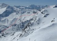 itinerario dalla Gran Vaudala