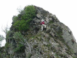 Socio che risale anticima.