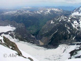 Grindelwald dalla cima del Gross Fiescherhorn