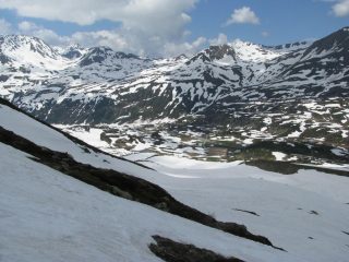 Parte bassa della discesa verso l'Ospizio