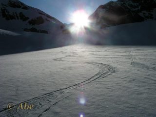 Scendendo dal Grunhornlucke verso Konkordiaplatz