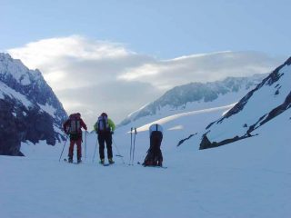 Primo sole sul Glacier d'Arnès