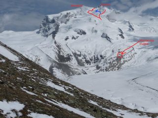 Panoramica con itinerario sbagliato (blu)