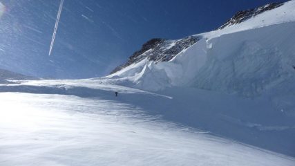 Sotto i  pendii della Dufour (quando abbiamo sbagliato)