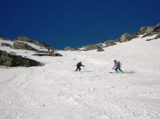 Il canalone di discesa nel Vallone d'Ambin