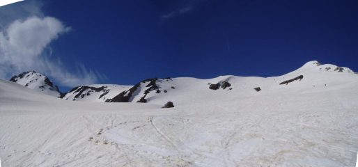 vista sul Pain de Sucre ed il Fourchon salendo  