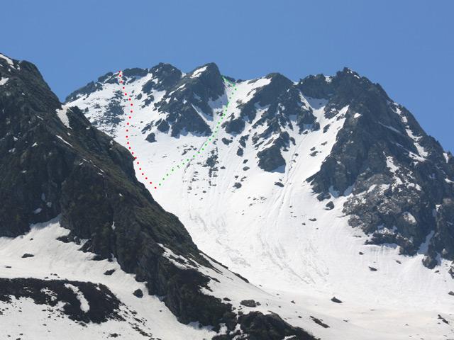 versante NO manzol e canali (verde centrale, rosso orientale)