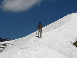 La discesa in cresta.