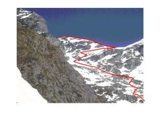 percorso di salita nella parte alta