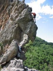 scendendo dalla cima