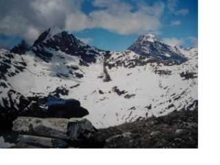 La Cima Leitosa e la Ciamarella sempre dalla Cima Nonassa