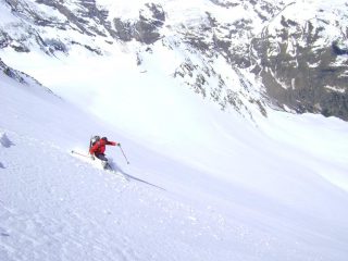 discesa dal versante nord