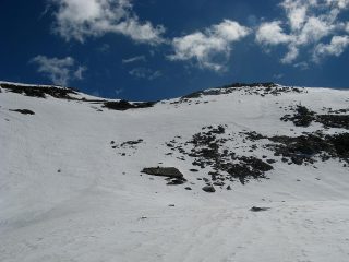 linea di discesa sul pendio O